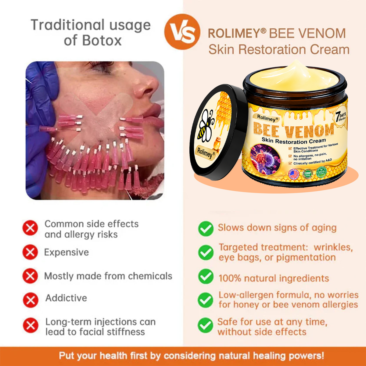 🥳Official Brand Shop丨Rolimey® Bee venom Pro Comprehensive Cream—Tightening for Skin Types