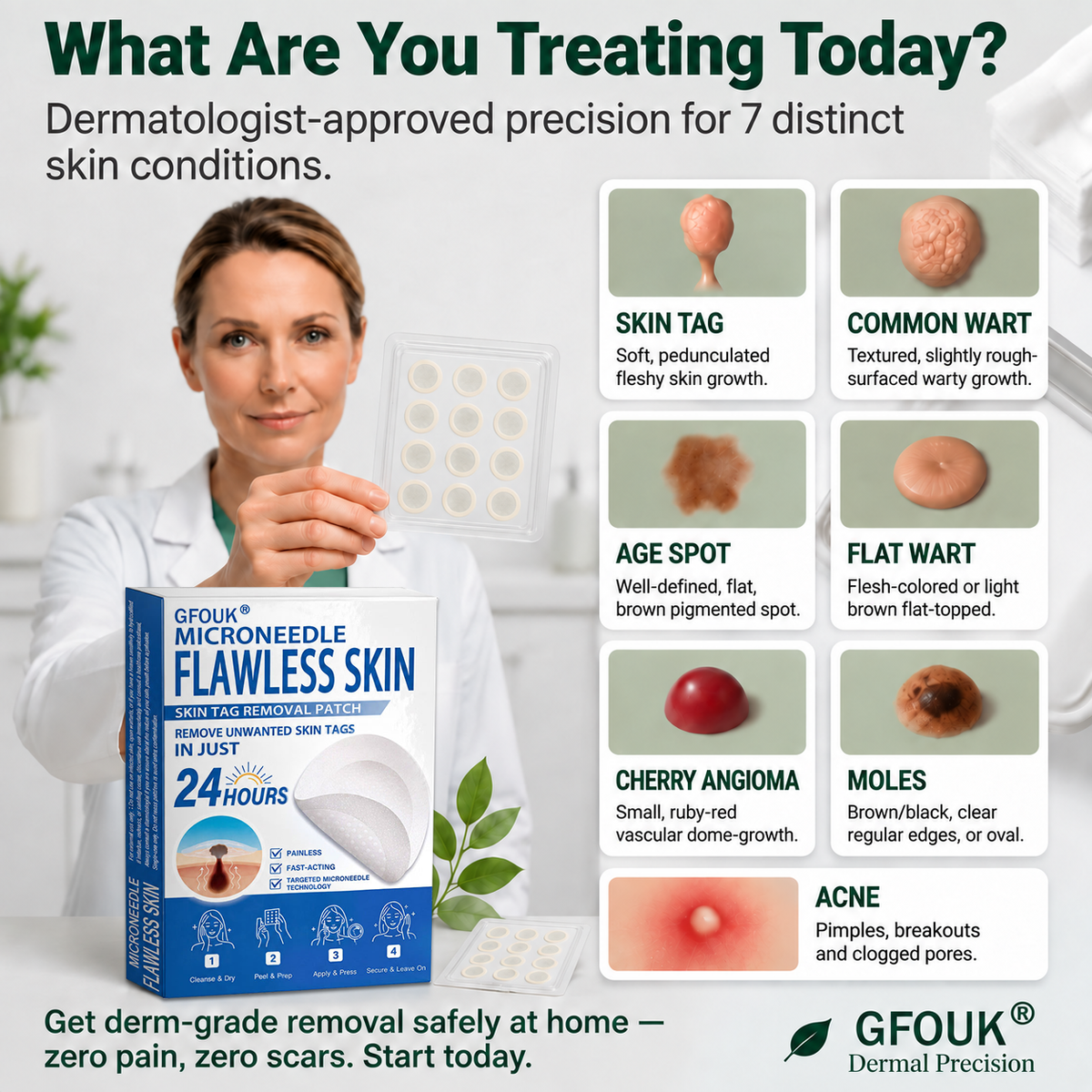🧩 𝐎𝐟𝐟𝐢𝐜𝐢𝐚𝐥 𝐒𝐭𝐨𝐫𝐞 | GFOUK® 🌿 𝐁𝐨𝐭𝐚𝐧𝐢𝐜𝐚𝐥 𝐌𝐢𝐜𝐫𝐨𝐧𝐞𝐞𝐝𝐥𝐞 𝐇𝐲𝐝𝐫𝐨𝐜𝐨𝐥𝐥𝐨𝐢𝐝 𝐏𝐚𝐭𝐜𝐡 (𝐅𝐨𝐫 𝐒𝐤𝐢𝐧 𝐓𝐚𝐠𝐬, 𝐒𝐦𝐚𝐥𝐥 𝐒𝐤𝐢𝐧 𝐆𝐫𝐨𝐰𝐭𝐡𝐬, 𝐖𝐚𝐫𝐭𝐬, 𝐌𝐨𝐥𝐞𝐬, 𝐀𝐠𝐞 𝐒𝐩𝐨𝐭𝐬 & 𝐏𝐢𝐠𝐦𝐞𝐧𝐭𝐚𝐭𝐢𝐨𝐧 𝐂𝐨𝐧𝐜𝐞𝐫𝐧𝐬)