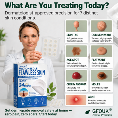 🧩 𝐎𝐟𝐟𝐢𝐜𝐢𝐚𝐥 𝐒𝐭𝐨𝐫𝐞 | GFOUK® 🌿 𝐁𝐨𝐭𝐚𝐧𝐢𝐜𝐚𝐥 𝐌𝐢𝐜𝐫𝐨𝐧𝐞𝐞𝐝𝐥𝐞 𝐇𝐲𝐝𝐫𝐨𝐜𝐨𝐥𝐥𝐨𝐢𝐝 𝐏𝐚𝐭𝐜𝐡 (𝐅𝐨𝐫 𝐒𝐤𝐢𝐧 𝐓𝐚𝐠𝐬, 𝐒𝐦𝐚𝐥𝐥 𝐒𝐤𝐢𝐧 𝐆𝐫𝐨𝐰𝐭𝐡𝐬, 𝐖𝐚𝐫𝐭𝐬, 𝐌𝐨𝐥𝐞𝐬, 𝐀𝐠𝐞 𝐒𝐩𝐨𝐭𝐬 & 𝐏𝐢𝐠𝐦𝐞𝐧𝐭𝐚𝐭𝐢𝐨𝐧 𝐂𝐨𝐧𝐜𝐞𝐫𝐧𝐬)