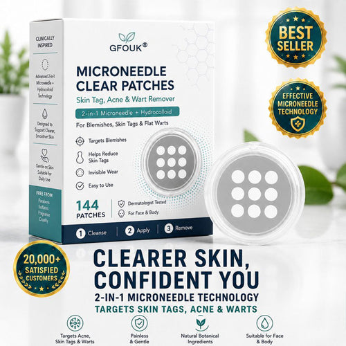 ⚡𝐎𝐟𝐟𝐢𝐜𝐢𝐚𝐥 𝐒𝐭𝐨𝐫𝐞 | GFOUK®  🌿𝐁𝐨𝐭𝐚𝐧𝐢𝐜𝐚𝐥 𝐌𝐢𝐜𝐫𝐨𝐧𝐞𝐞𝐝𝐥𝐞 𝐇𝐲𝐝𝐫𝐨𝐜𝐨𝐥𝐥𝐨𝐢𝐝 𝐏𝐚𝐭𝐜𝐡 (𝐅𝐨𝐫 𝐒𝐤𝐢𝐧 𝐓𝐚𝐠𝐬, 𝐒𝐦𝐚𝐥𝐥 𝐒𝐤𝐢𝐧 𝐆𝐫𝐨𝐰𝐭𝐡𝐬, 𝐖𝐚𝐫𝐭𝐬, 𝐌𝐨𝐥𝐞𝐬, 𝐀𝐠𝐞 𝐒𝐩𝐨𝐭𝐬 & 𝐏𝐢𝐠𝐦𝐞𝐧𝐭𝐚𝐭𝐢𝐨𝐧 𝐂𝐨𝐧𝐜𝐞𝐫𝐧𝐬)