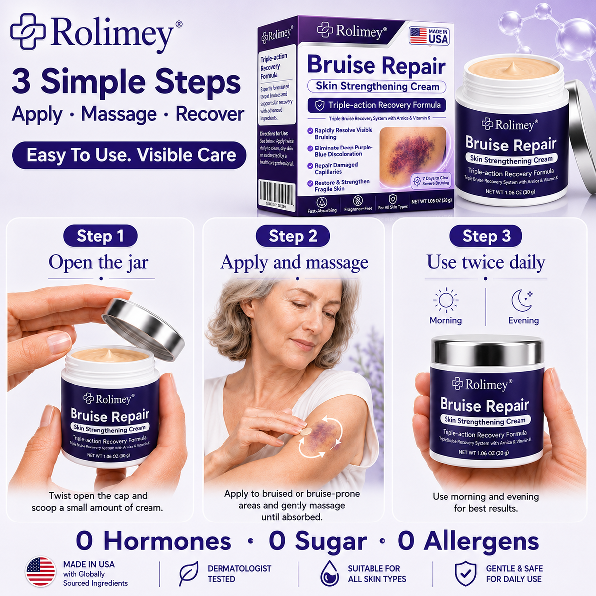 👨‍⚕️Over 100,000 units sold🔥 - Rolimey® cream to repair bruises and strengthen the skin.