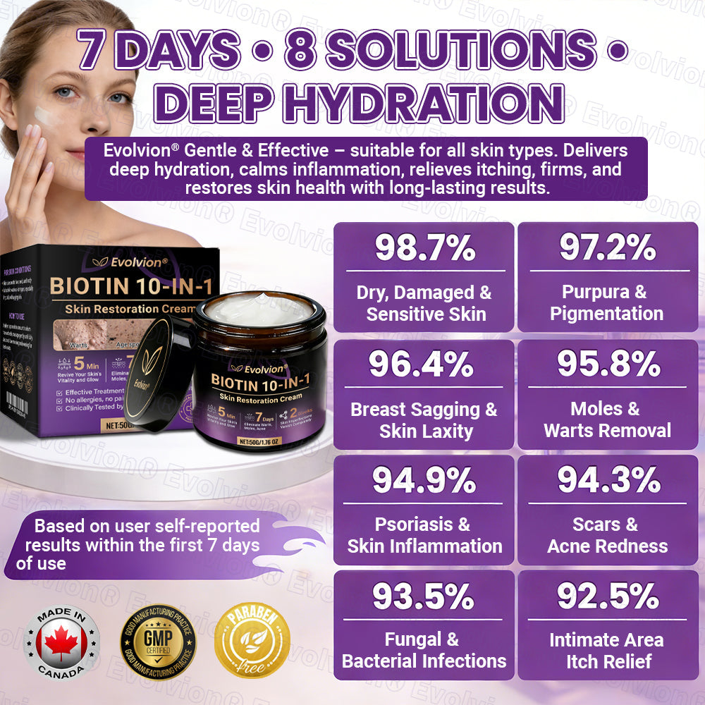 👨‍⚕️Over 100,000 units sold💕-🍁Evolvion® Biotin 10-in-1 Skin Restoration Cream