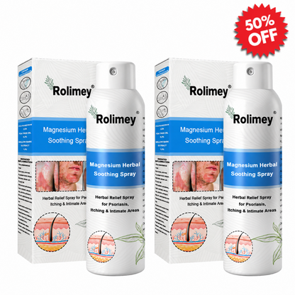 💯Official Store: Rolimey®Magnesium Herbal Psoriasis Spray⚕️Health Canada Certified (Relief for Psoriasis and Eczema, Improvement of Bacterial Infections in the Genital Area, Elieves joint pain and neuropathic pain)