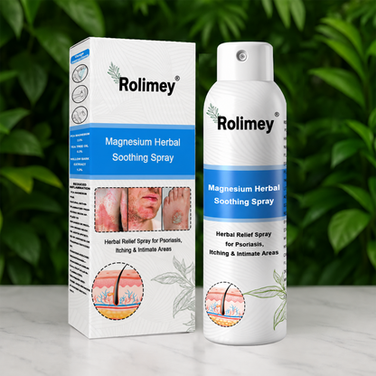 💯Official Store: Rolimey®Magnesium Herbal Psoriasis Spray⚕️Health Canada Certified (Relief for Psoriasis and Eczema, Improvement of Bacterial Infections in the Genital Area, Elieves joint pain and neuropathic pain)