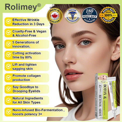 🌹Made and shipped from the CA 💫Rolimey® Botox & Vita-A Retinol Shot Wrinkle-Lift Tightening cream - Last Day Promotion 70% OFF