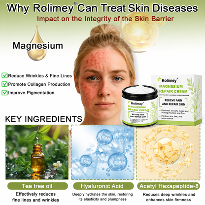 ✅Made in the USA: Rolimey® Magnesium herbal skin repair cream