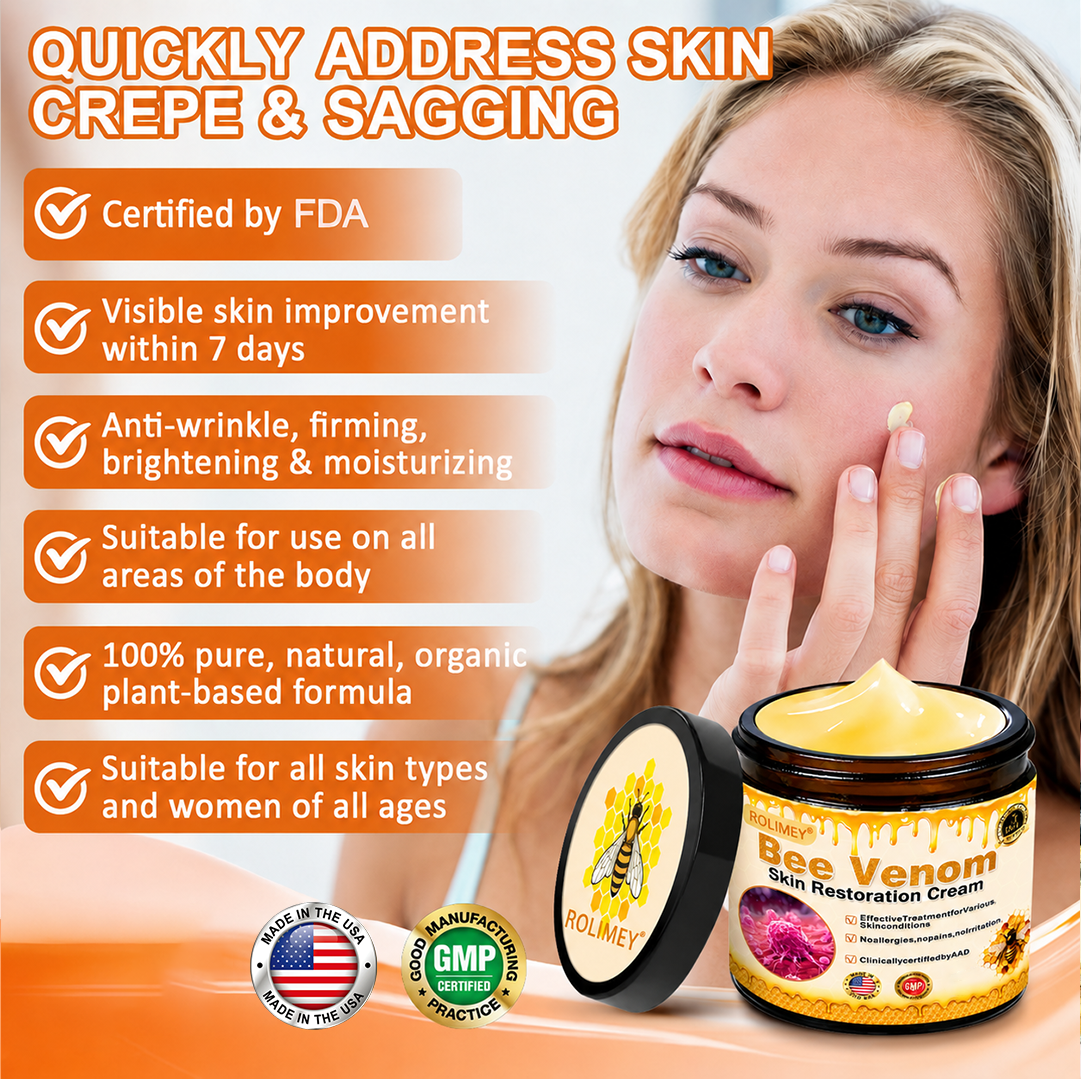 🔥Official Brand Shop丨Rolimey® Bee venom Pro Comprehensive Cream—Tightening for Skin Types
