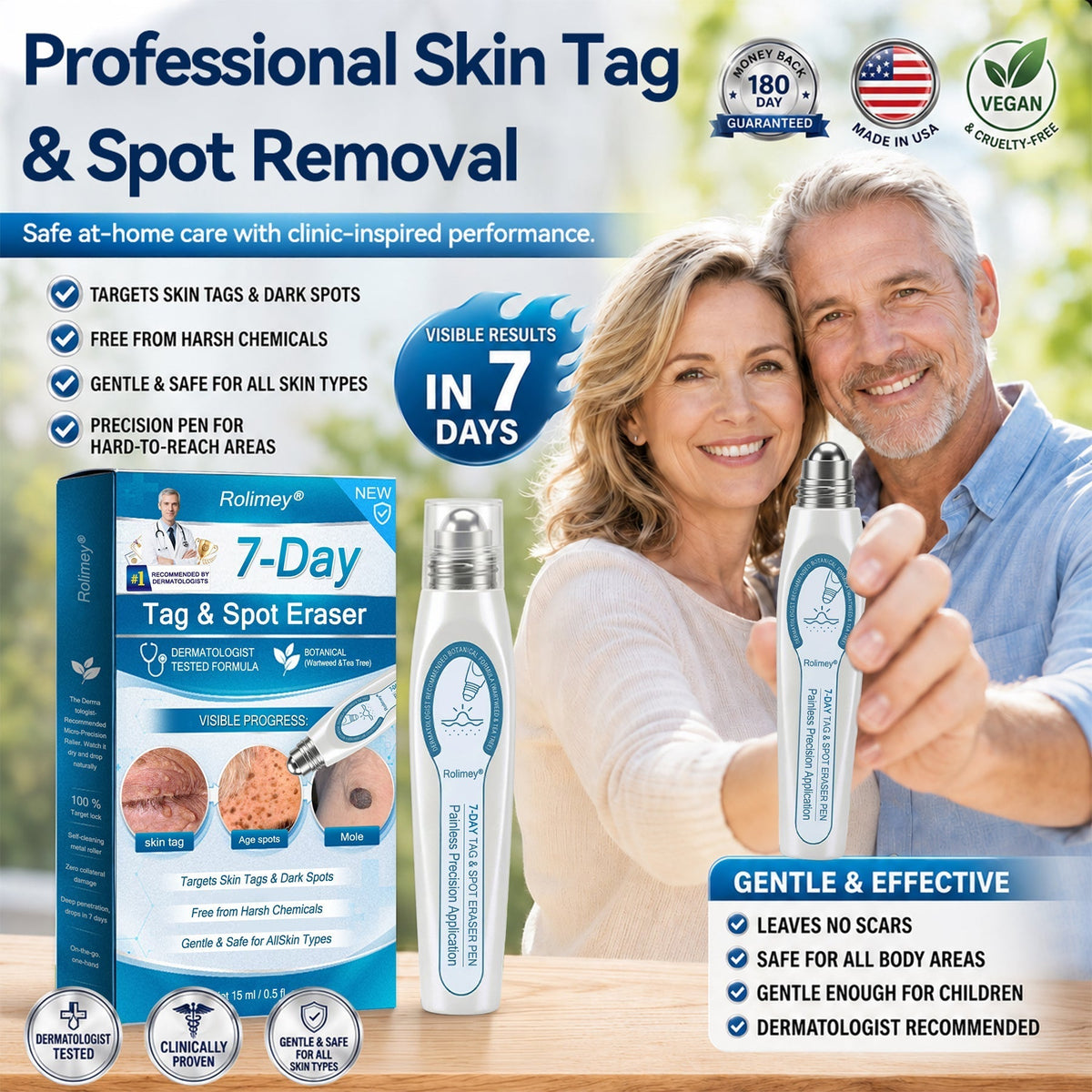 🌟Official Brand Shop | Rolimey® 7-Day Roll-On for Skin Spots and Skin Tags