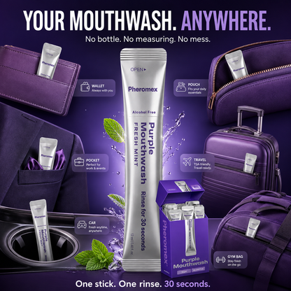 Discount of 30% Purple Mouthwash - Sachets 20 Pack - Peroxide-Free - Alcohol Free -🌿Vegan Mint🌿