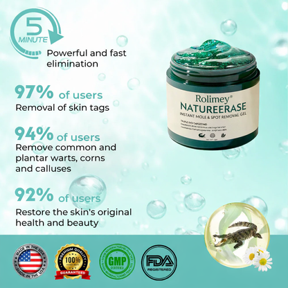 ✅ Official Store: Rolimey® NatureErase Instant Alligator Oil Mole & Spot Removal Plus Gel