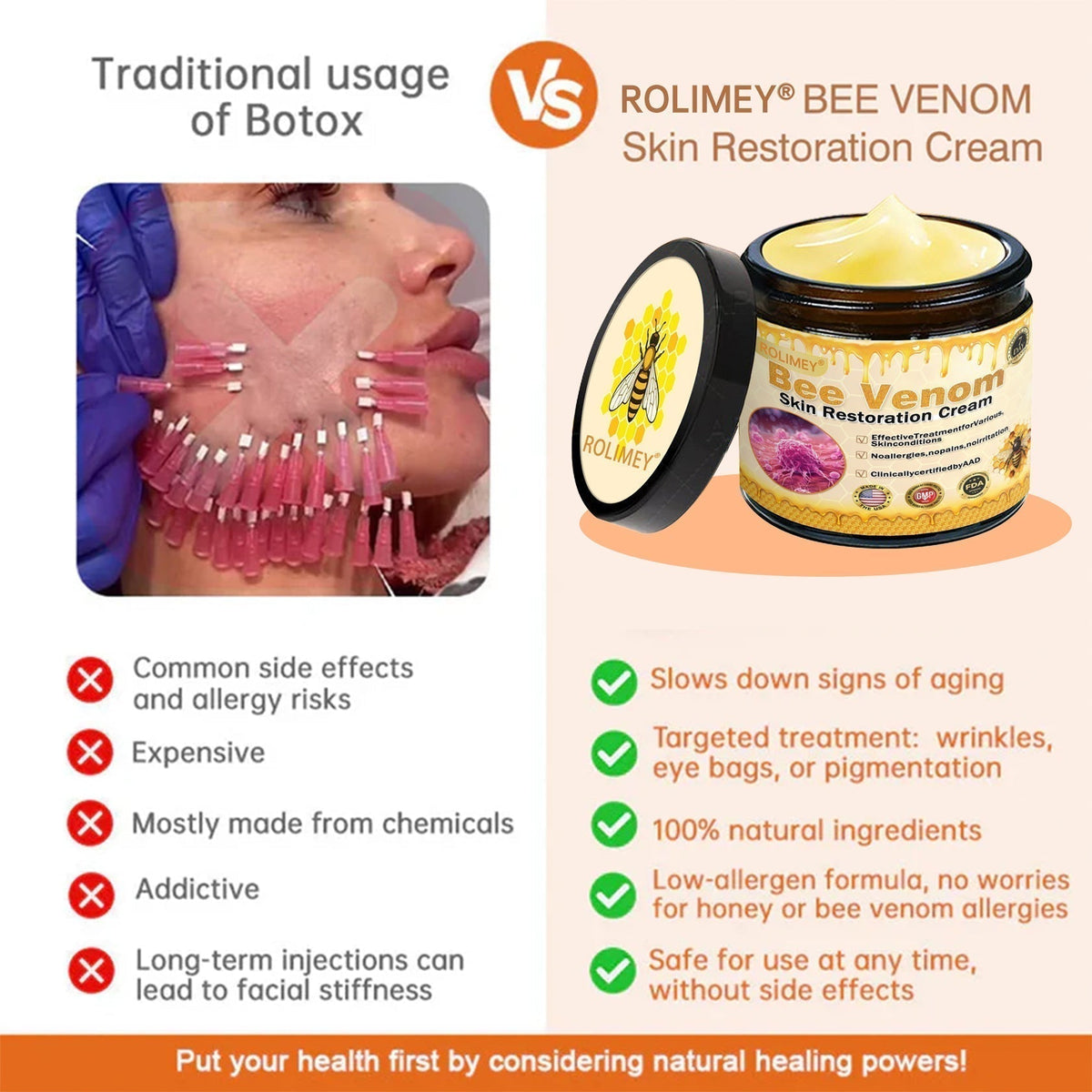 👨‍⚕️ 100,000+ Customers Trust Rolimey® | Bee Venom Pro Firming Cream — Firmer, Smoother, Younger-Looking Skin