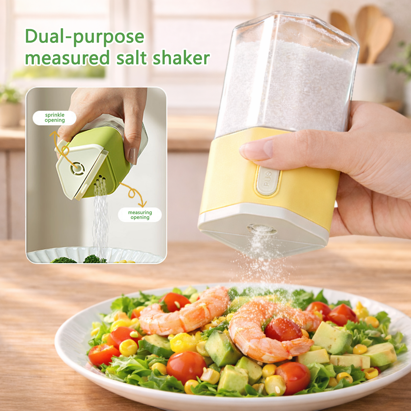 ❤️Make everyday life a little lighter, and happiness a little greater❤️|Sarivoa® Dual-Mode Precision Salt Dispenser Bottle