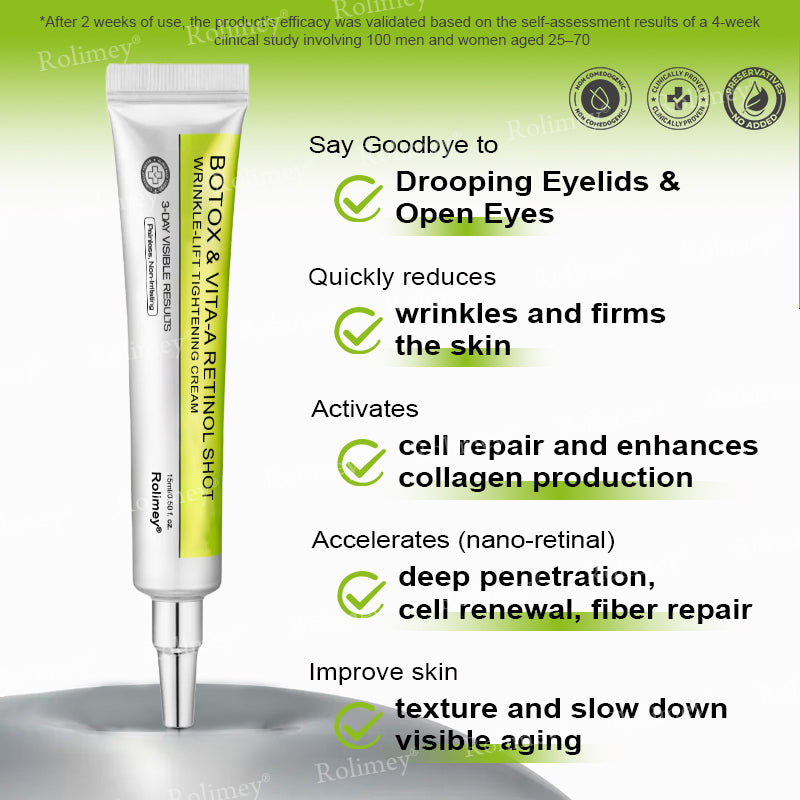 🌹Made and shipped from the CA 💫Rolimey® Botox & Vita-A Retinol Shot Wrinkle-Lift Tightening cream - Last Day Promotion 70% OFF