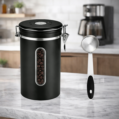 Stainless Steel Coffee Canister – Airtight Food Storage Container