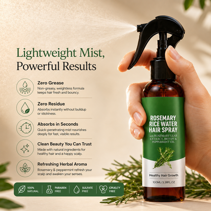 🔥Over 100,000 units sold - Rosemary Rice Water Hair Spray with Biotin and Aloe Vera Extract