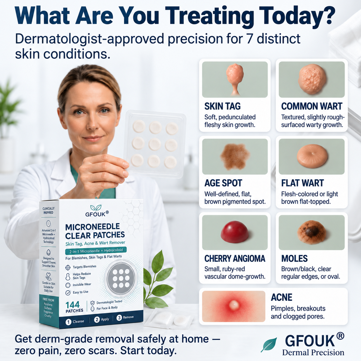 🥳🏆 𝐎𝐟𝐟𝐢𝐜𝐢𝐚𝐥 𝐒𝐭𝐨𝐫𝐞 | GFOUK®  🌿𝐁𝐨𝐭𝐚𝐧𝐢𝐜𝐚𝐥 𝐌𝐢𝐜𝐫𝐨𝐧𝐞𝐞𝐝𝐥𝐞 𝐇𝐲𝐝𝐫𝐨𝐜𝐨𝐥𝐥𝐨𝐢𝐝 𝐏𝐚𝐭𝐜𝐡 (𝐅𝐨𝐫 𝐒𝐤𝐢𝐧 𝐓𝐚𝐠𝐬, 𝐒𝐦𝐚𝐥𝐥 𝐒𝐤𝐢𝐧 𝐆𝐫𝐨𝐰𝐭𝐡𝐬, 𝐖𝐚𝐫𝐭𝐬, 𝐌𝐨𝐥𝐞𝐬, 𝐀𝐠𝐞 𝐒𝐩𝐨𝐭𝐬 & 𝐏𝐢𝐠𝐦𝐞𝐧𝐭𝐚𝐭𝐢𝐨𝐧 𝐂𝐨𝐧𝐜𝐞𝐫𝐧𝐬)