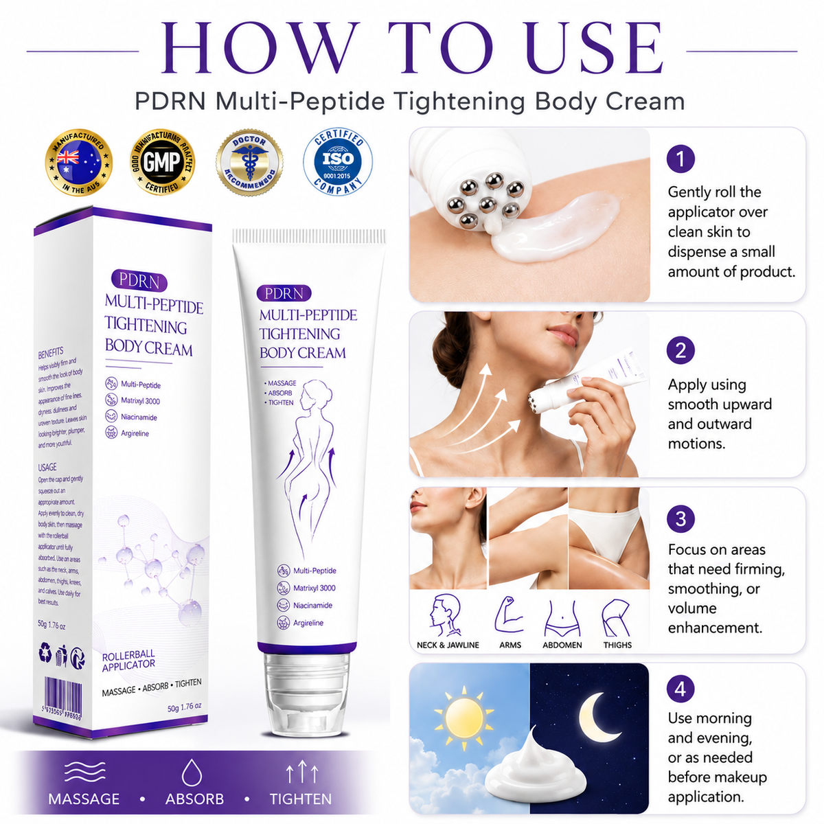 Trilumia®PDRN Multi-Peptide Firming Body Roller Cream™
