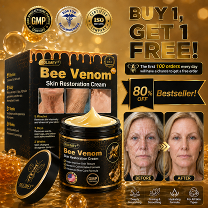 🔥Rolimey® Bee venom Pro Comprehensive Cream —Tightening for Skin Types 🔥